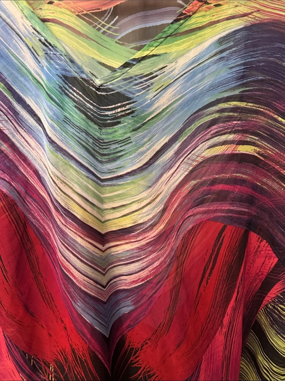Multicolor Flowing Kaftan Dress